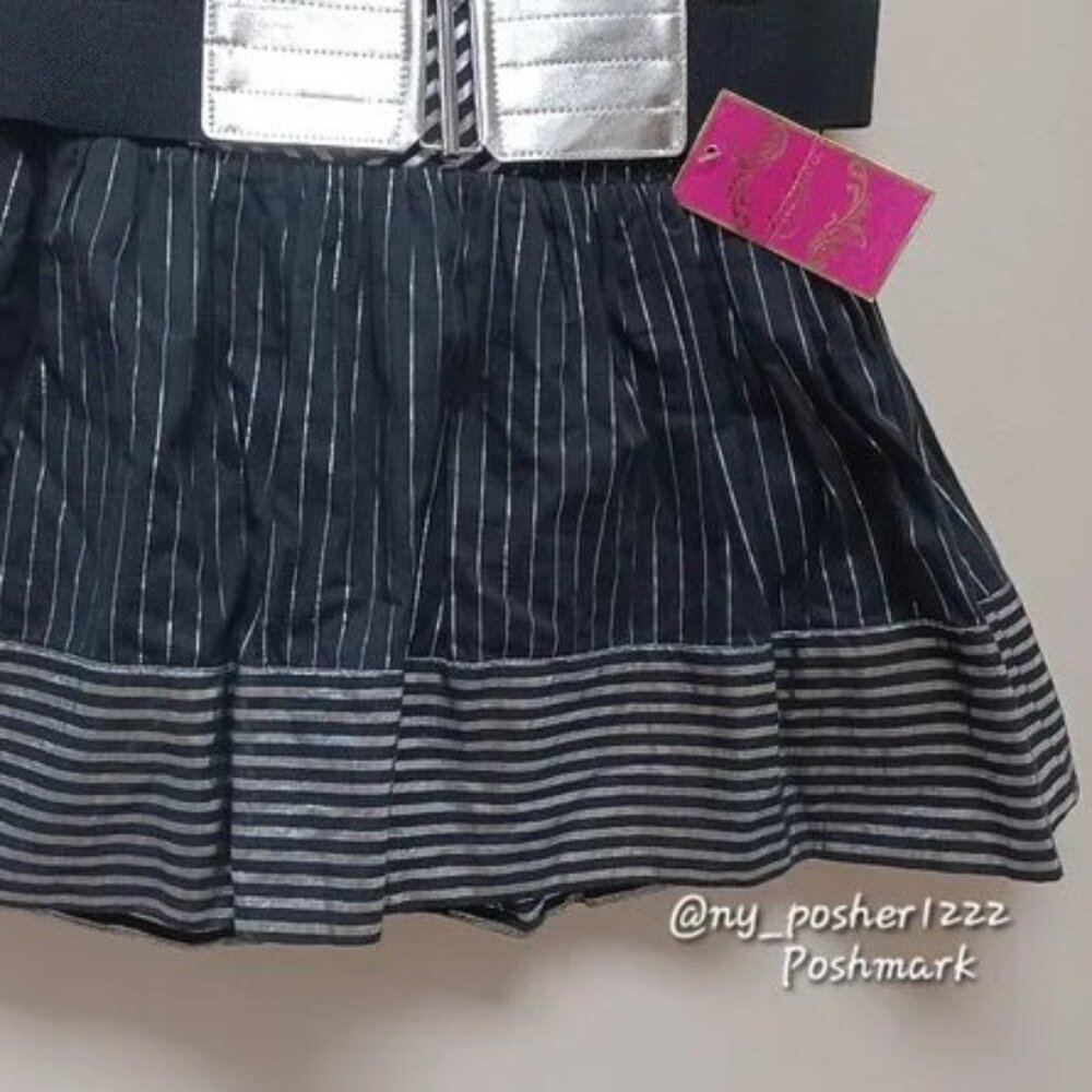 ๐๐ช๐ท๐ญ๐ฒ๐ฎ'๐ผ Juniors Striped Mini Skirt with Belt (Size S) โซ - Picture 4 of 11
